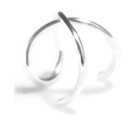 Criss Cross Conch Ear Cuff Clip On Fake Cartilage Earring Nonpierced Non Pierced - Picture 3 of 6